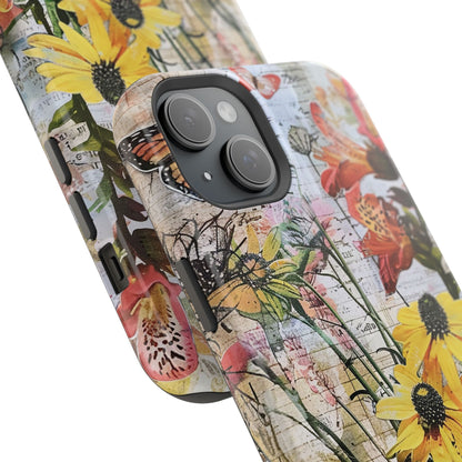 Floral Magnetic Phone Case - Wildflowers for Stylish Protection