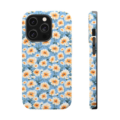 Floral Magnetic Phone Case - Chic Daisy Pattern for Stylish Protection
