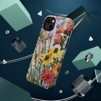 Floral Magnetic Phone Case - Wildflowers for Stylish Protection