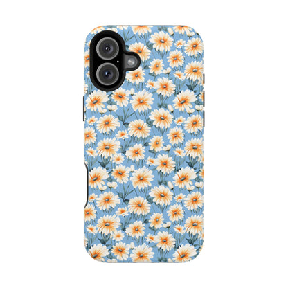 Floral Magnetic Phone Case - Chic Daisy Pattern for Stylish Protection