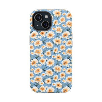 Floral Magnetic Phone Case - Chic Daisy Pattern for Stylish Protection