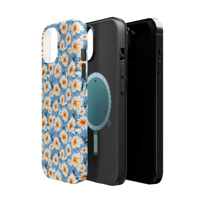 Floral Magnetic Phone Case - Chic Daisy Pattern for Stylish Protection