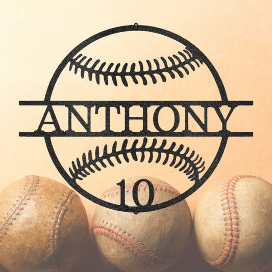 Baseball Personalized - Metal Sign
