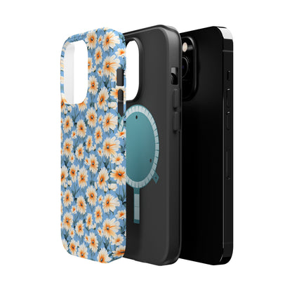 Floral Magnetic Phone Case - Chic Daisy Pattern for Stylish Protection