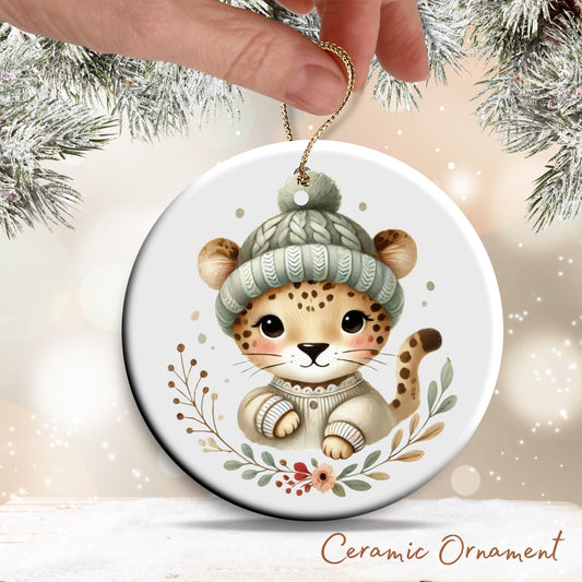 Babys First Cozy Christmas Animal Ceramic Ornament 33-02