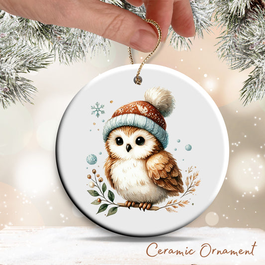 Babys First Cozy Christmas Animal Ceramic Ornament 33-06