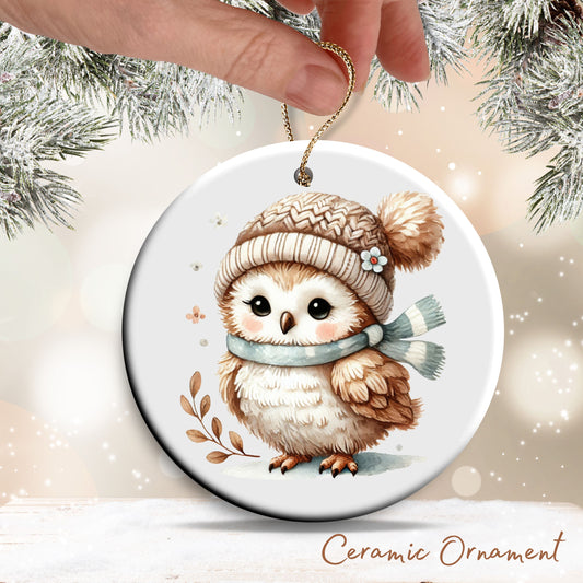 Babys First Cozy Christmas Animal Ceramic Ornament 33-07