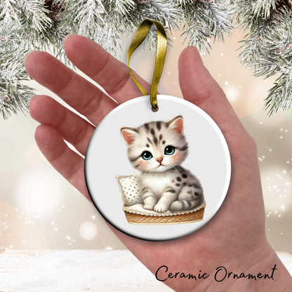 Babys First Cozy Christmas Animal Ceramic Ornament 33-12