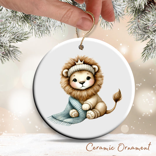 Babys First Cozy Christmas Animal Ceramic Ornament 33-13