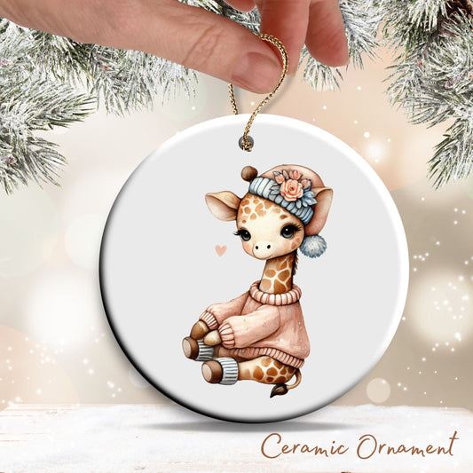 Babys First Cozy Christmas Animal Ceramic Ornament 33-15