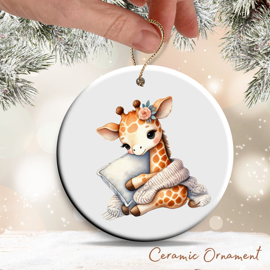 Babys First Cozy Christmas Animal Ceramic Ornament 33-17