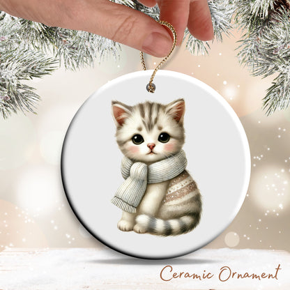 Babys First Cozy Christmas Animal Ceramic Ornament 33-18