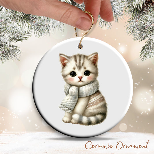 Babys First Cozy Christmas Animal Ceramic Ornament 33-18