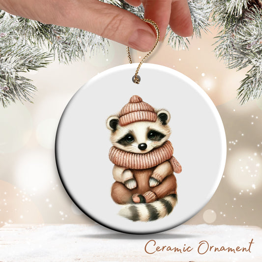 Babys First Cozy Christmas Animal Ceramic Ornament 33-20