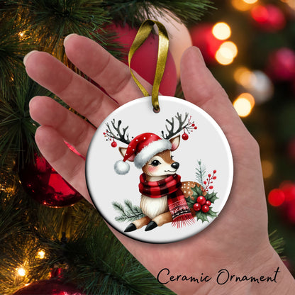 Babys First Christmas Reindeer Ceramic Ornament 57-07