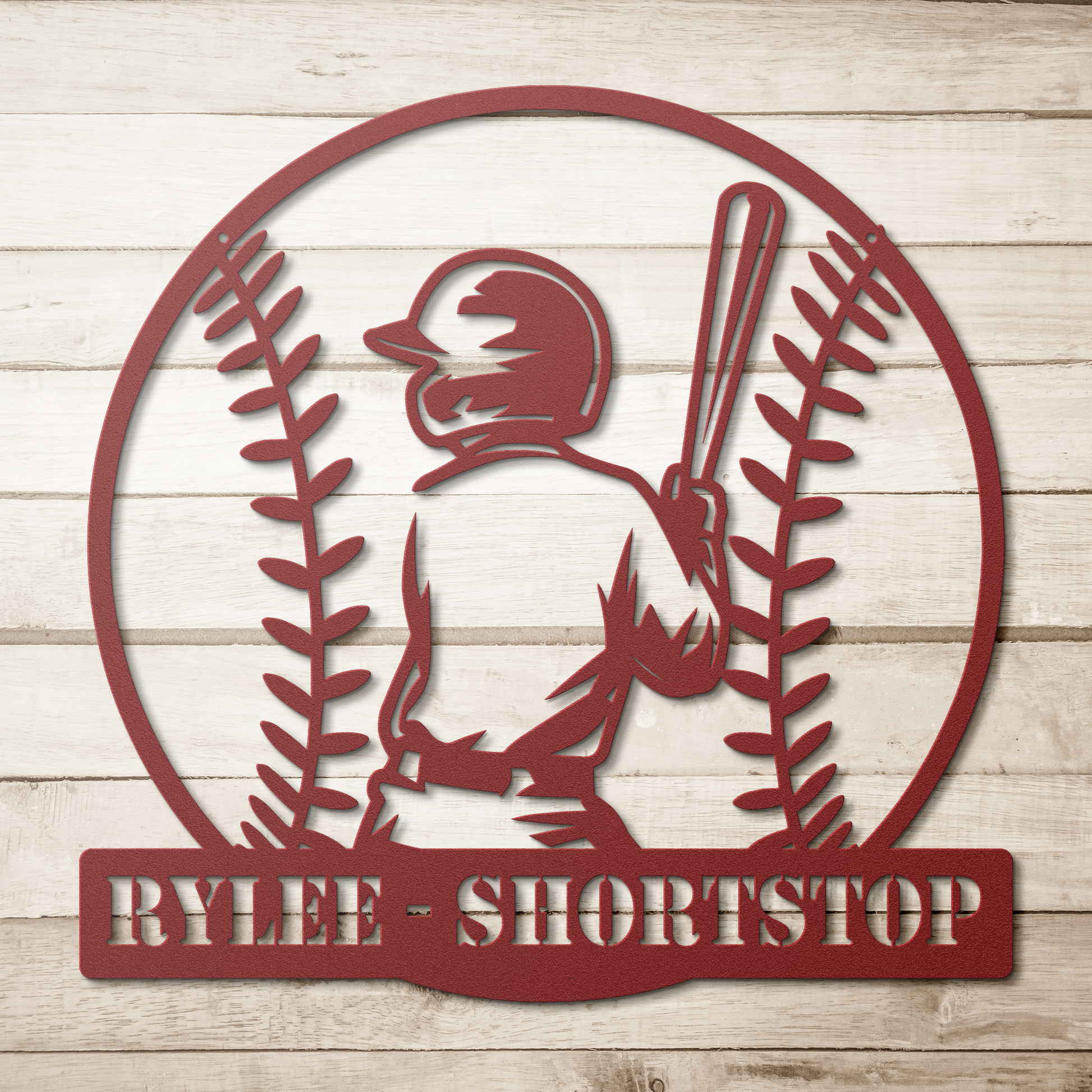 Baseball_Player_Metal_Sign_Red_Simple_Wood_BKGD_Mockup.png