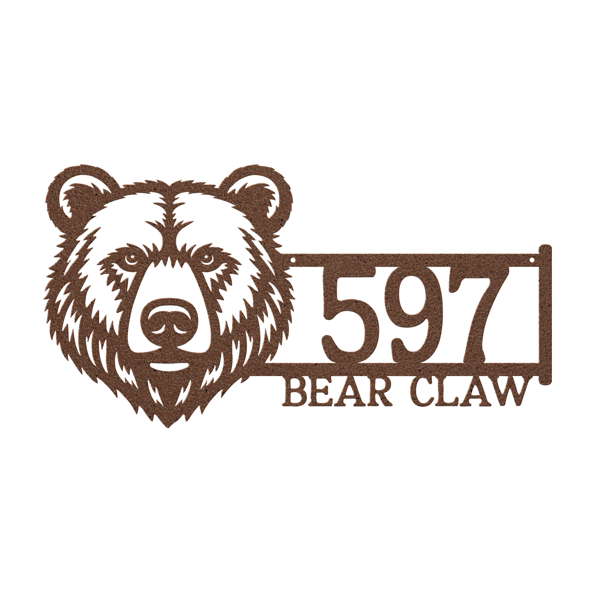 Bear_Face_Address_Metal_Sign_Copper_Transparent_Mockup.png