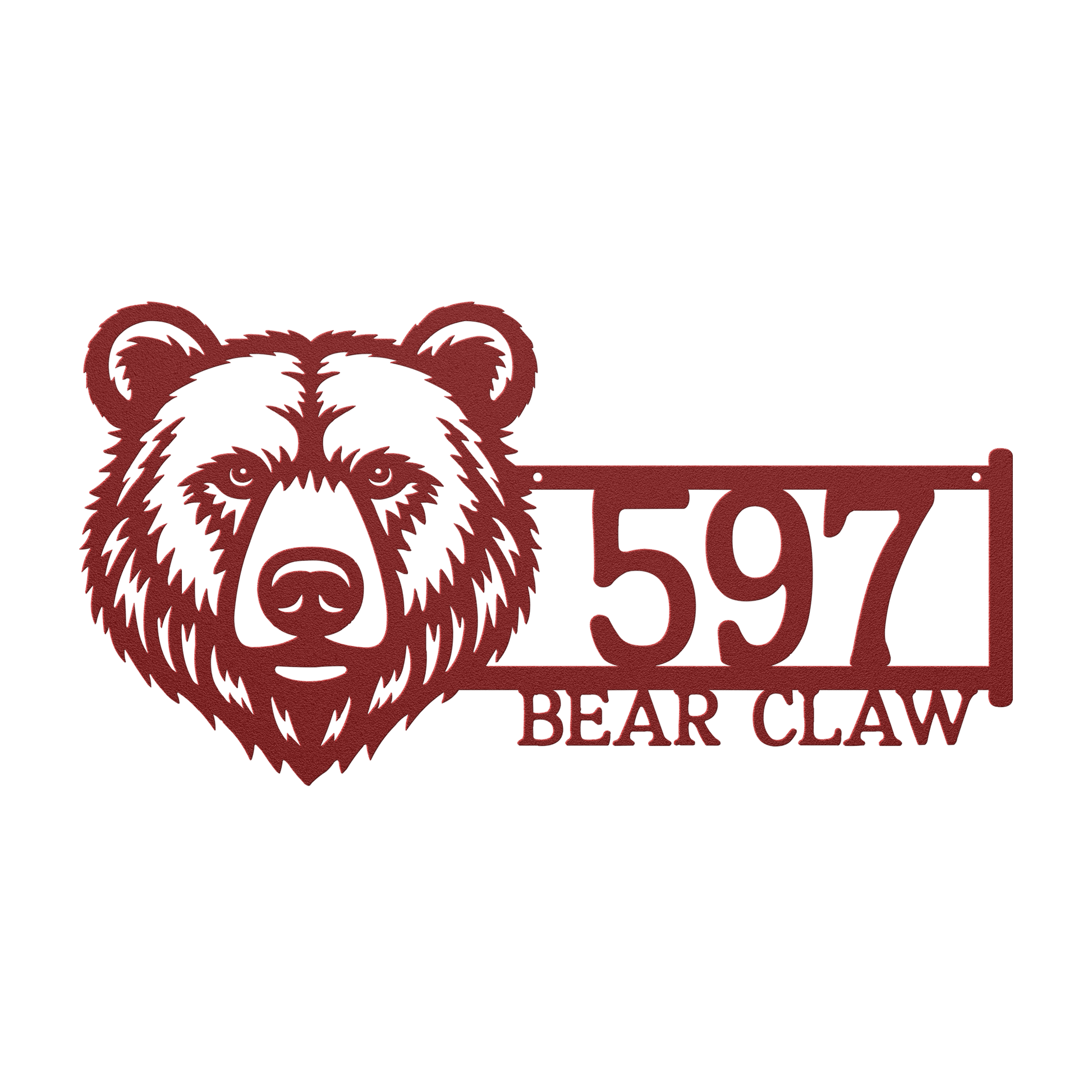 Bear_Face_Address_Metal_Sign_Red_Transparent_Mockup.png