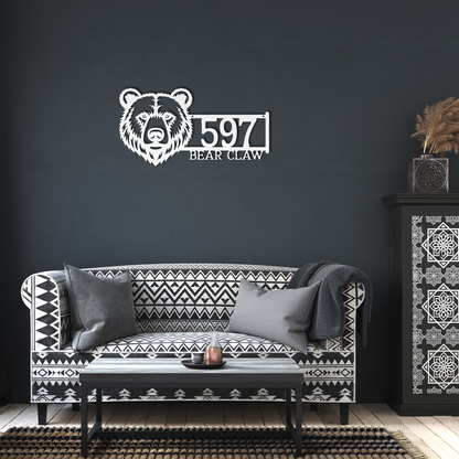 Bear_Face_Address_Metal_Sign_White_Dark_Living_Room_Mockup.png