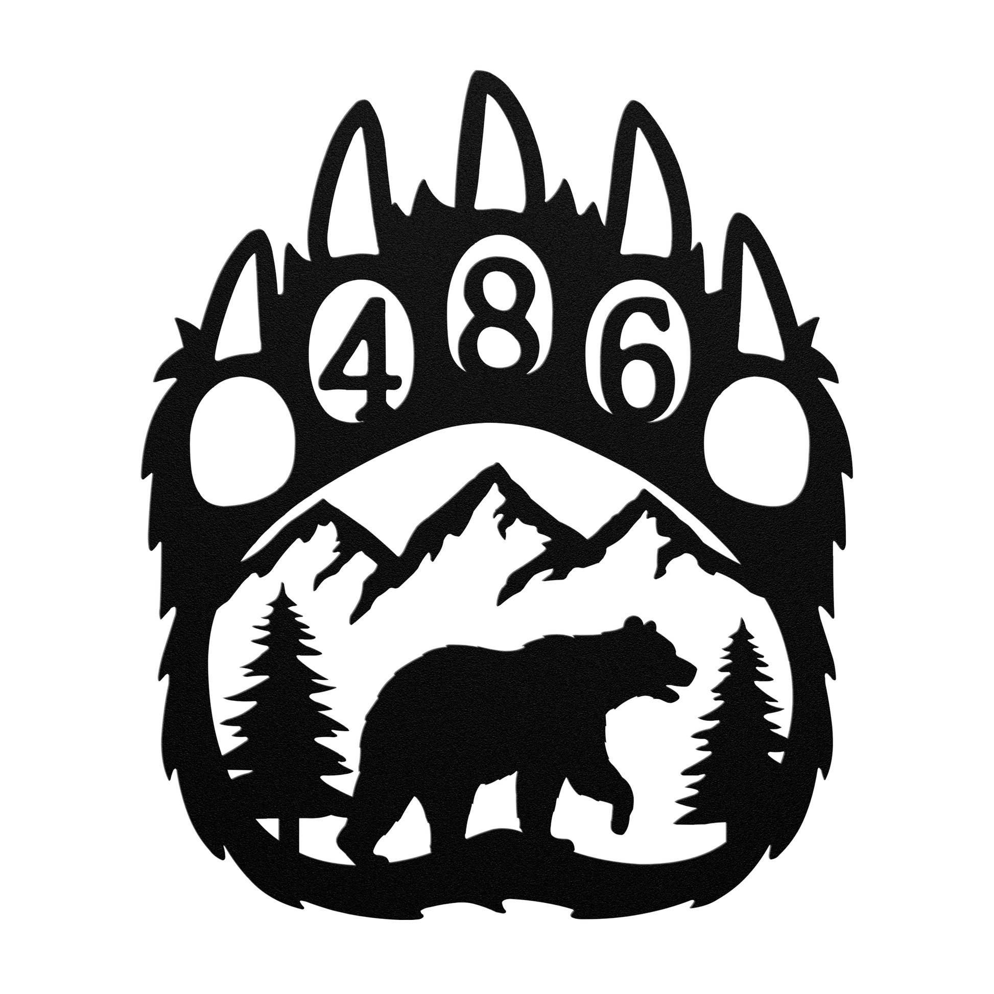 Bear_Paw_Metal_Address_Sign_Black_Transparent_Mockup.png