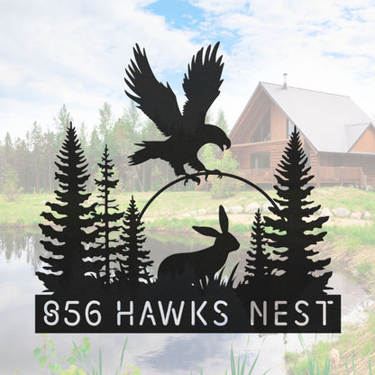 Eagle Hunting Address Sign