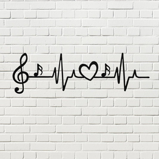 Heartbeat Music Note Wall