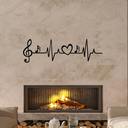 Heartbeat Music Note Wall