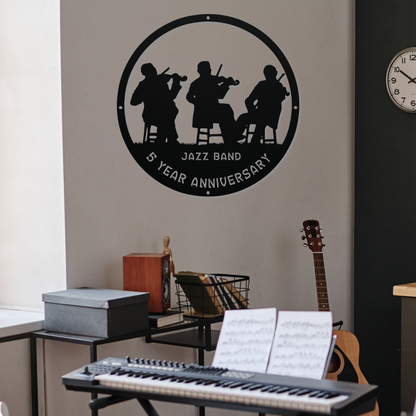 Anniversary Jazz Band Metal Sign