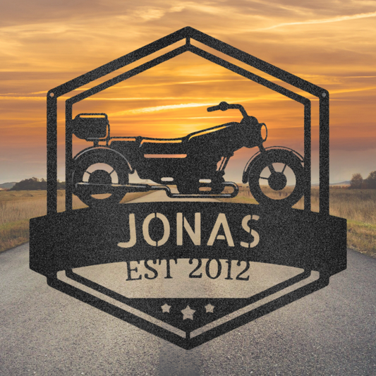 King Of The Road Monogram - Steel Sign