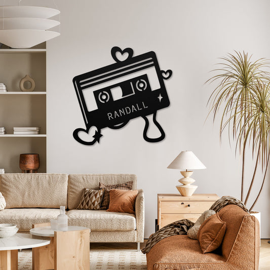 Retro Cassette Tape - Metal Sign