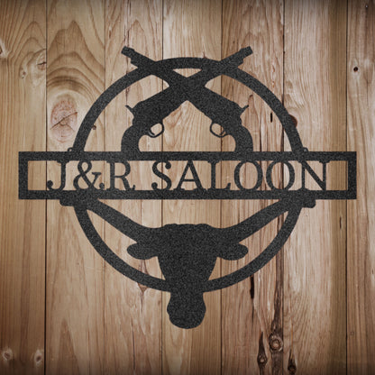 Saloon Monogram - Steel Sign