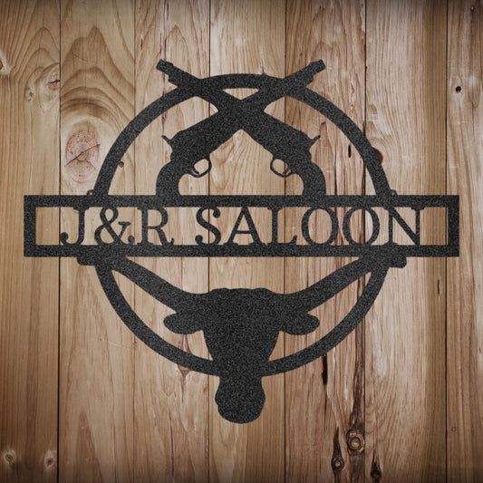 Saloon Monogram - Steel Sign