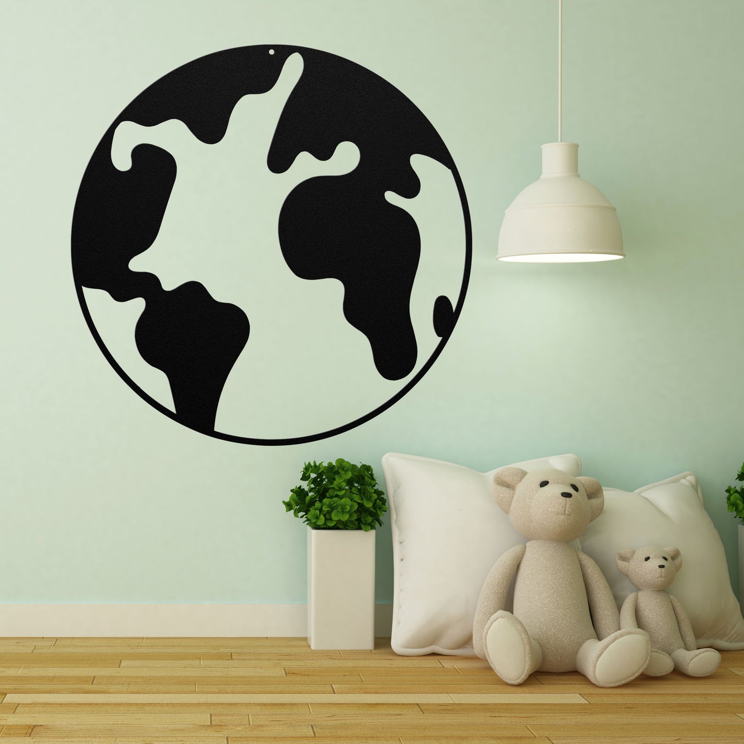 Earth from Space Metal Sign
