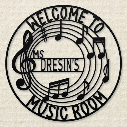 Welcome to My Music Room Metal Sign MS