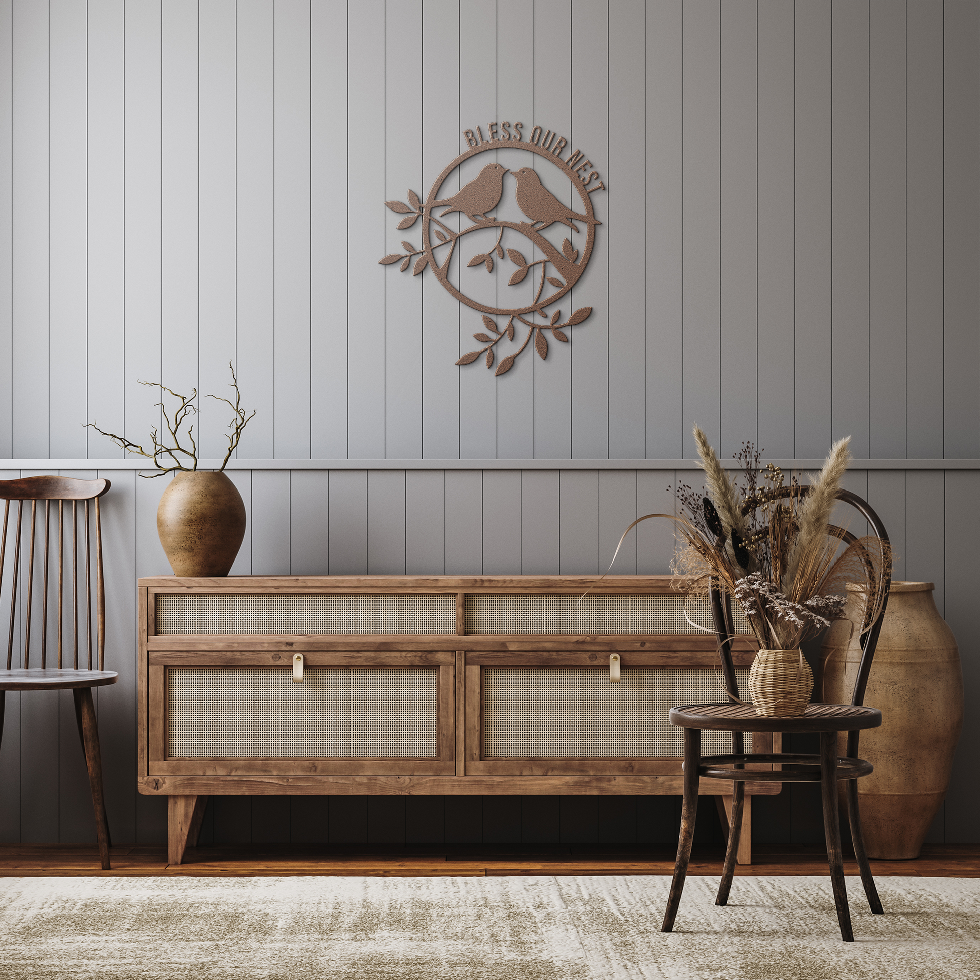 Bless_Our_Nest_Couple_Bird_Metal_Deco_Copper_Rustic_Hallway_Mockup.png