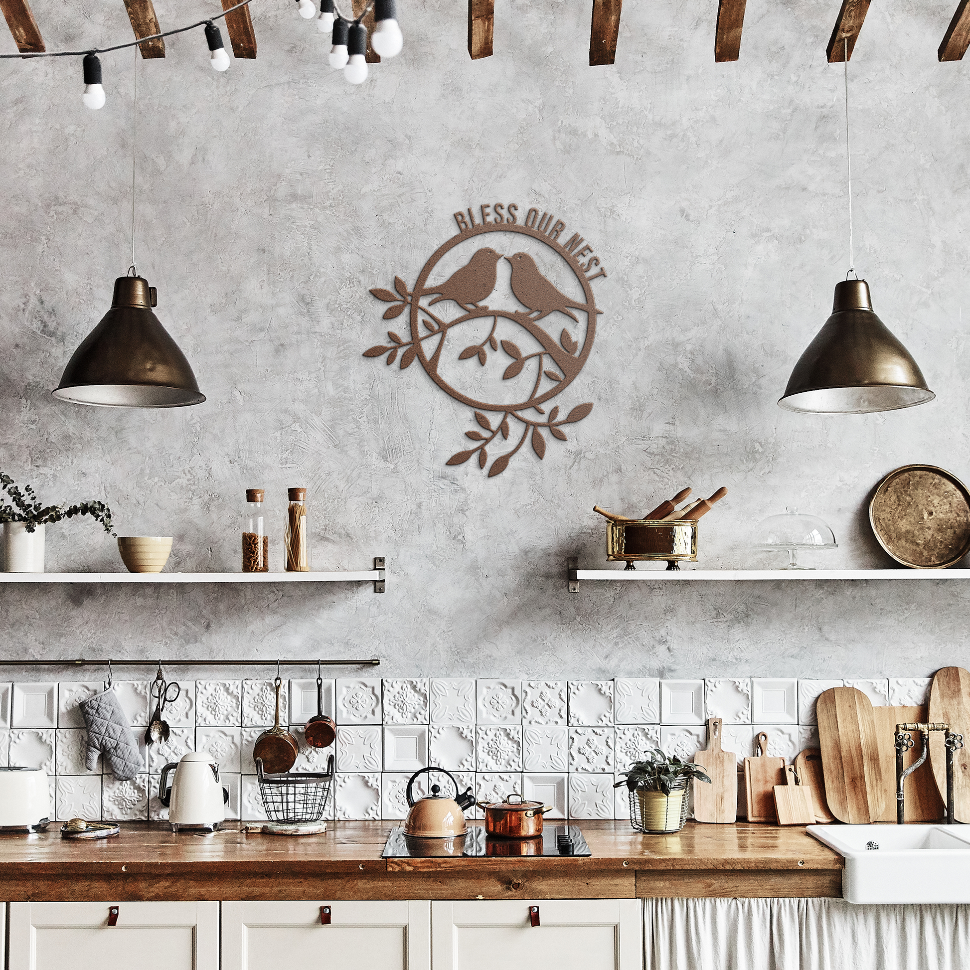 Bless_Our_Nest_Couple_Bird_Metal_Deco_Copper_Rustic_Kitchen_Mockup.png
