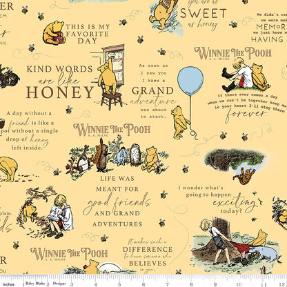 Winnie the Pooh Main 1/2 Yard Bundle of 9