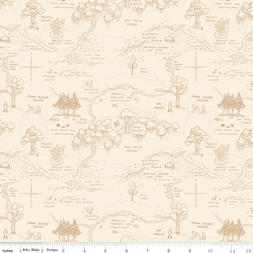Winnie the Pooh Main 1/2 Yard Bundle of 9