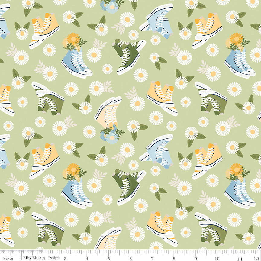 Sunshine & Dandelions Shoes Honeydew