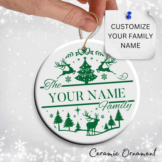 Christmas FAMILY Ceramic Ornaments 37-11