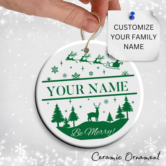 Christmas FAMILY Ceramic Ornaments 37-13