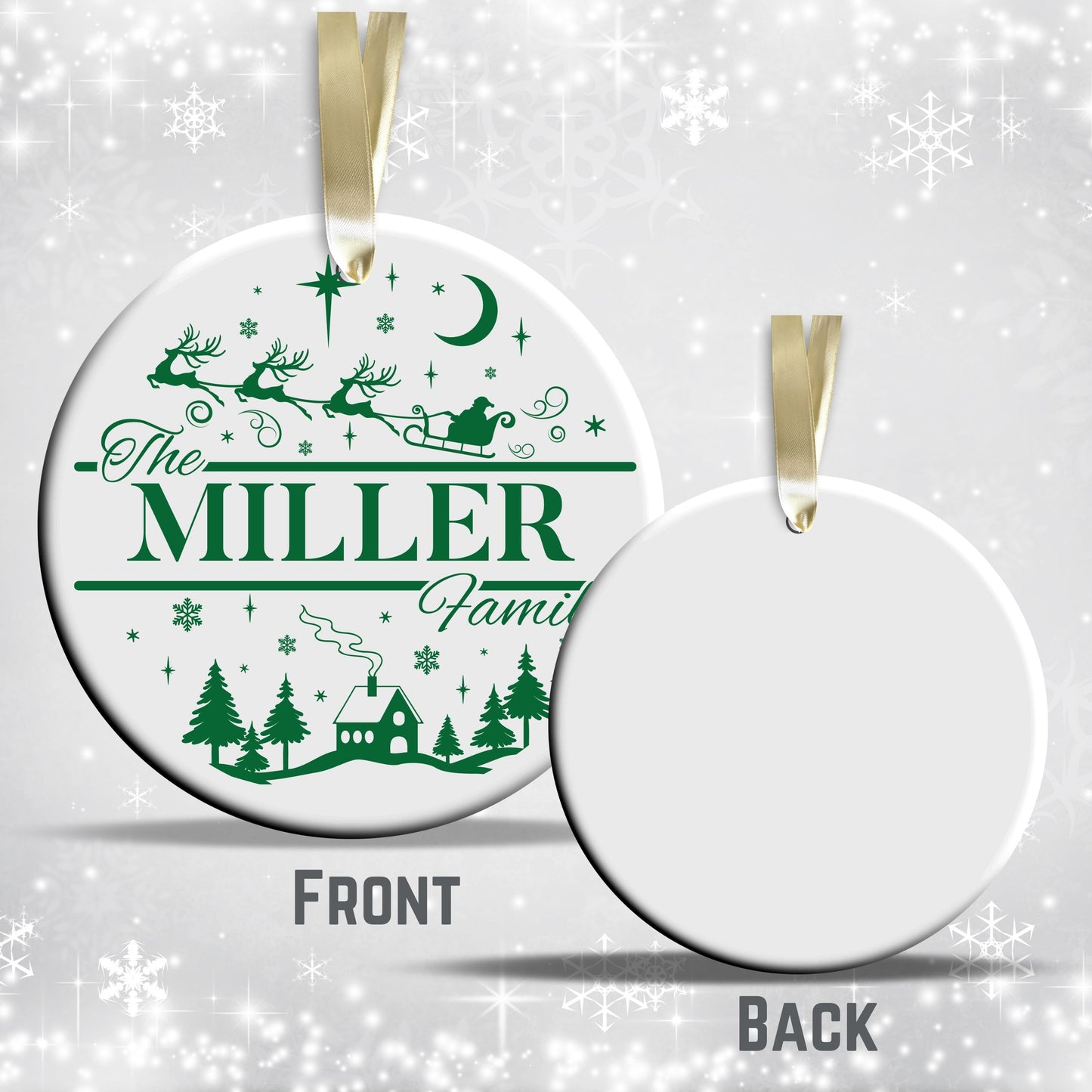 Christmas FAMILY Ceramic Ornaments 37-14
