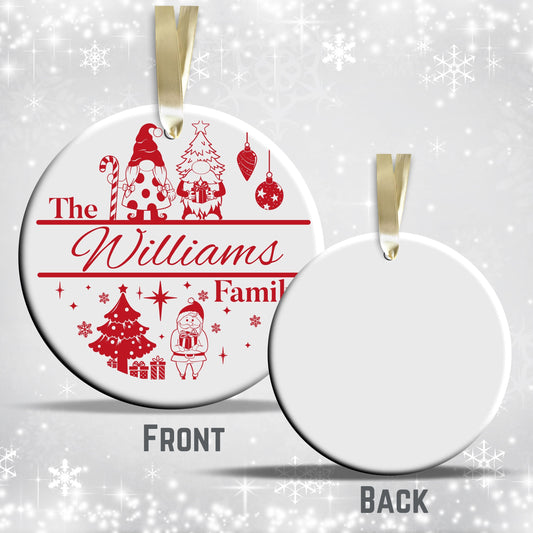 Christmas FAMILY Ceramic Ornaments 37-17