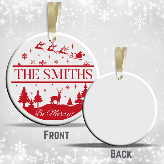 Christmas FAMILY Ceramic Ornaments 37-18