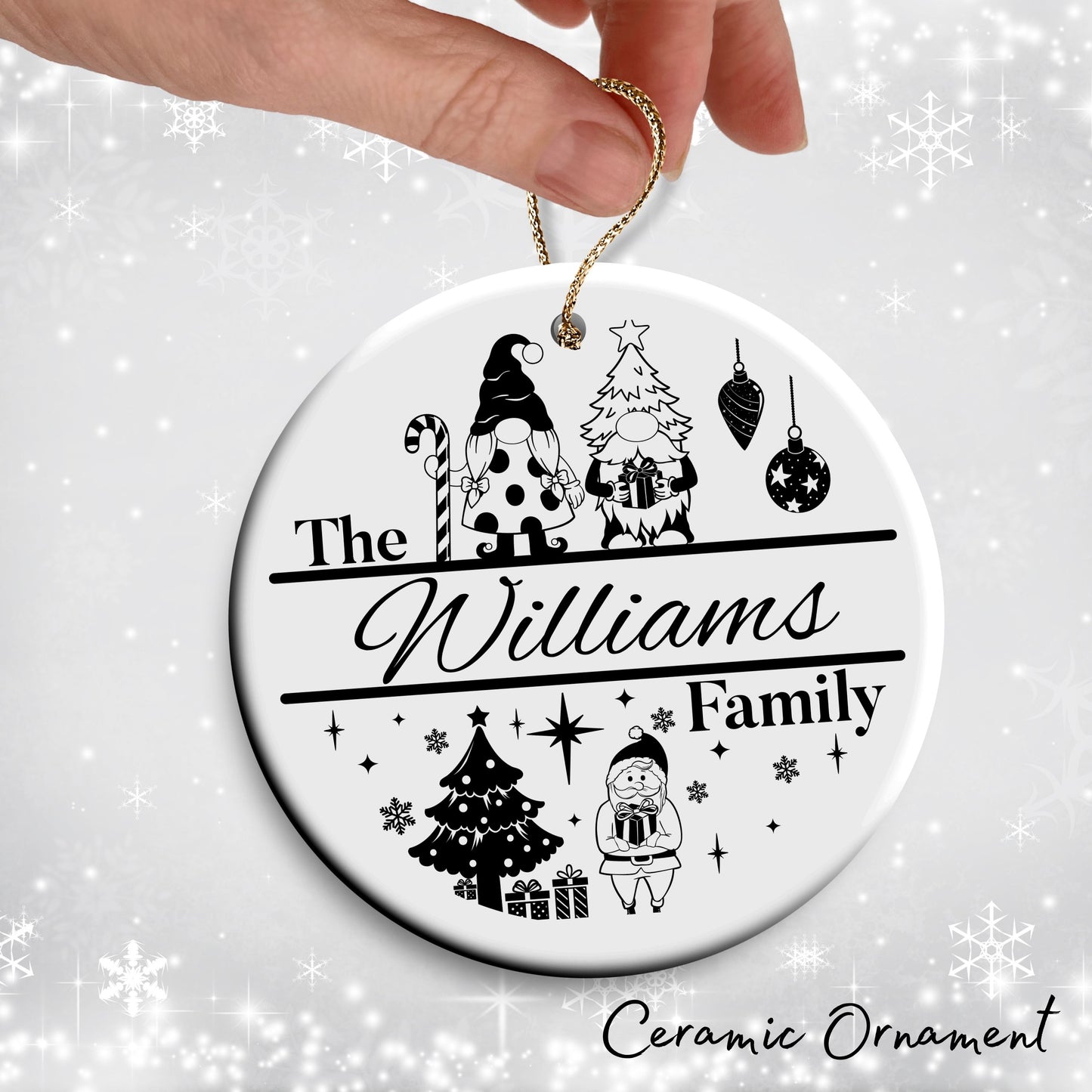 Christmas FAMILY Ceramic Ornaments 37-02