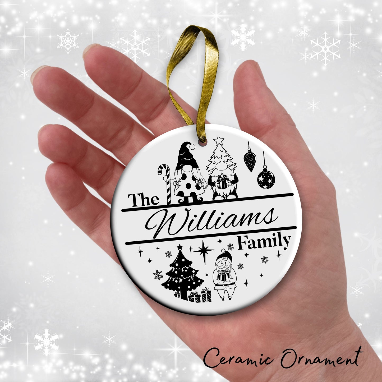 Christmas FAMILY Ceramic Ornaments 37-02