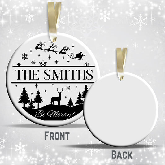 Christmas FAMILY Ceramic Ornaments 37-03