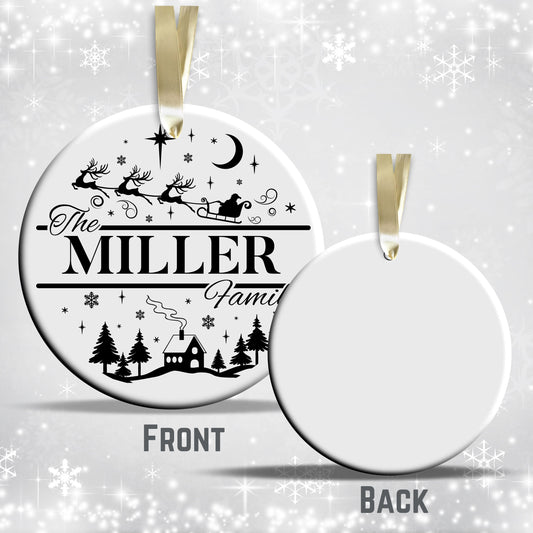 Christmas FAMILY Ceramic Ornaments 37-04