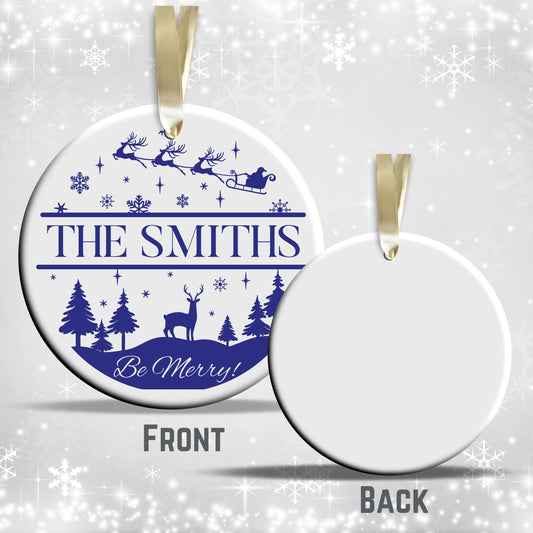 Christmas FAMILY Ceramic Ornaments 37-08