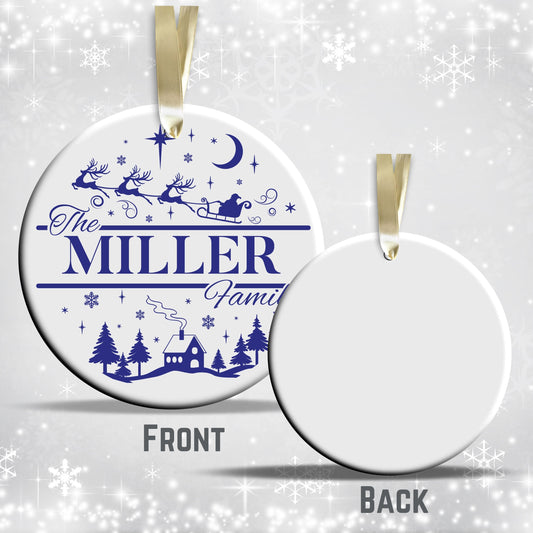 Christmas FAMILY Ceramic Ornaments 37-09
